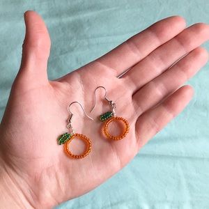 Handmade Orange Earrings🍊